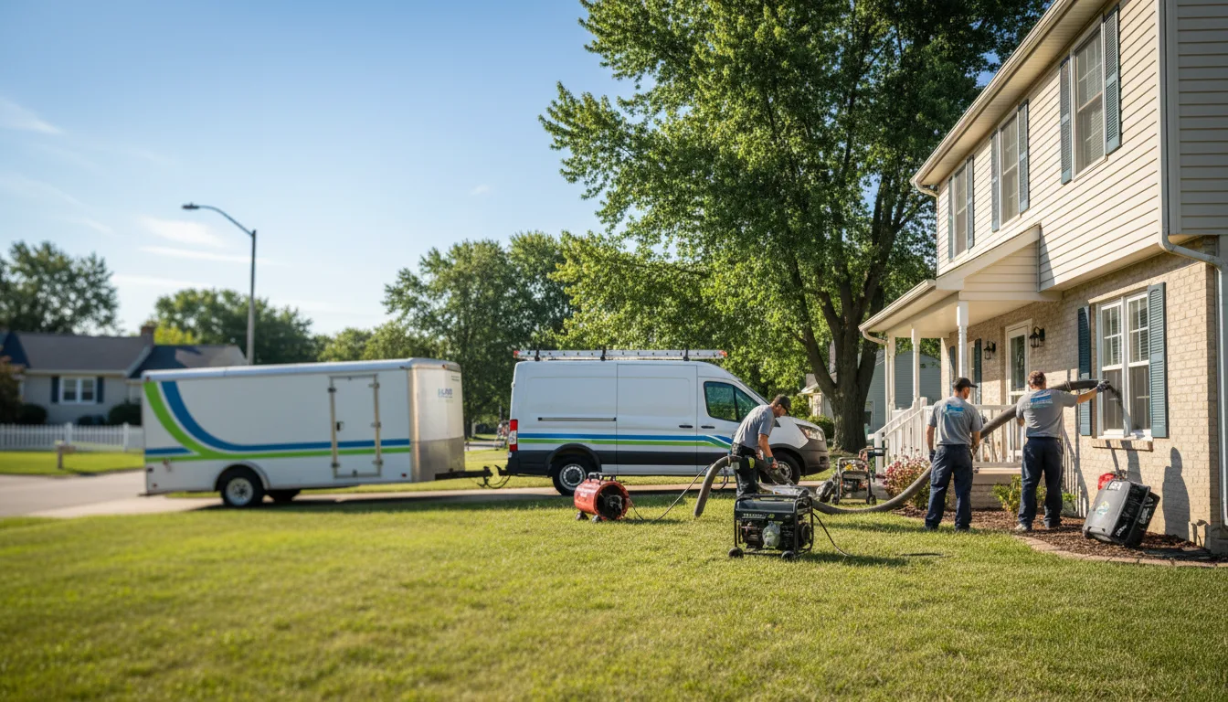 Flooded Basement Restoration And Cleanup With Repair in Circleville, OH near me